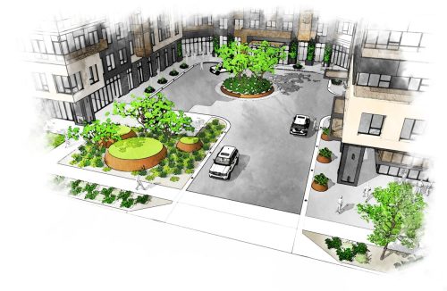 Auto Court Birdseye View